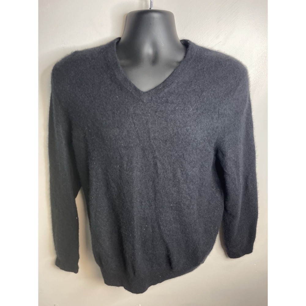 Jos.A.Bank Reserve  100% Cashmere Dark Gray Soft Warm V-Neck Pullover Sweater XL